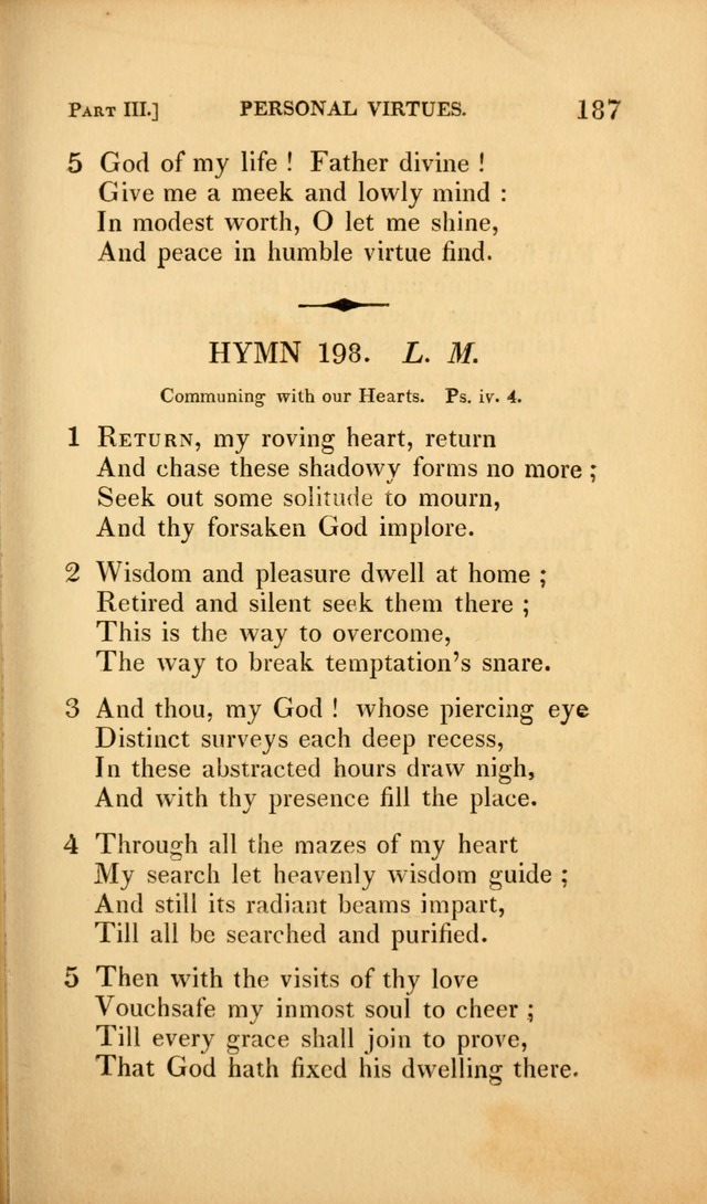 A Selection of Hymns and Psalms: for social and private worship (3rd ed. corr.) page 187