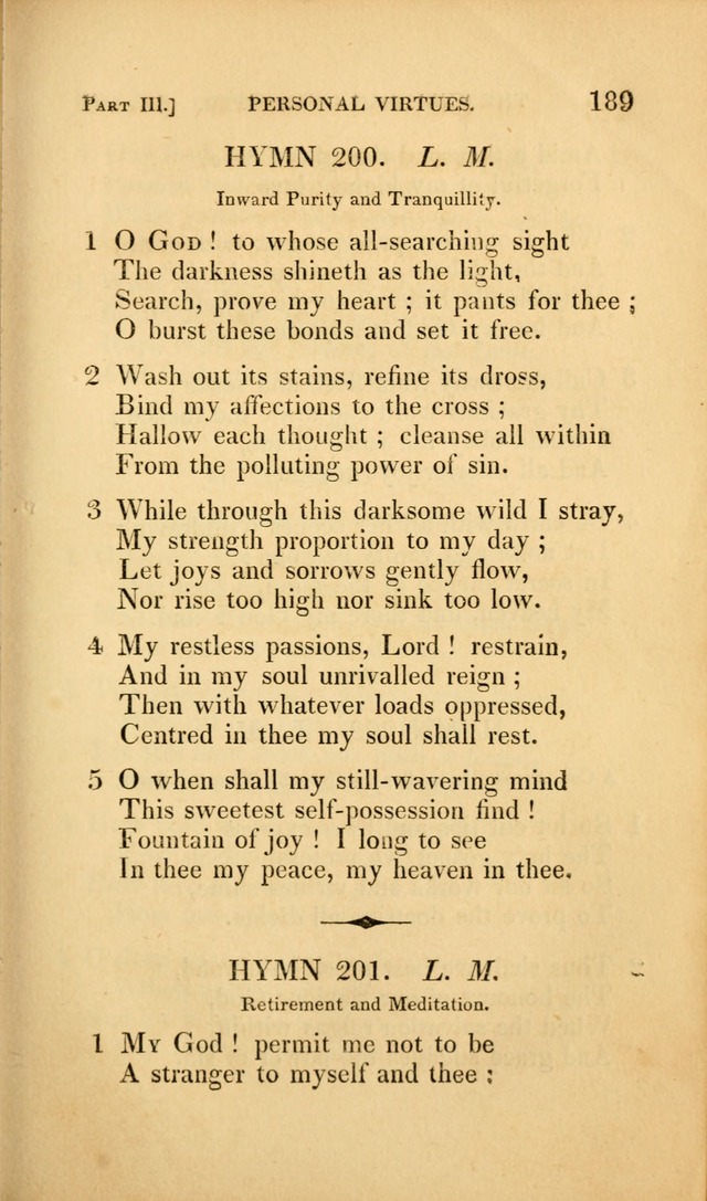 A Selection of Hymns and Psalms: for social and private worship (3rd ed. corr.) page 189