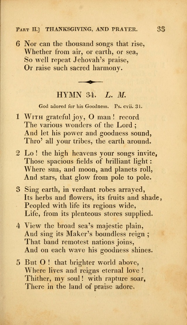 A Selection of Hymns and Psalms: for social and private worship (3rd ed. corr.) page 33