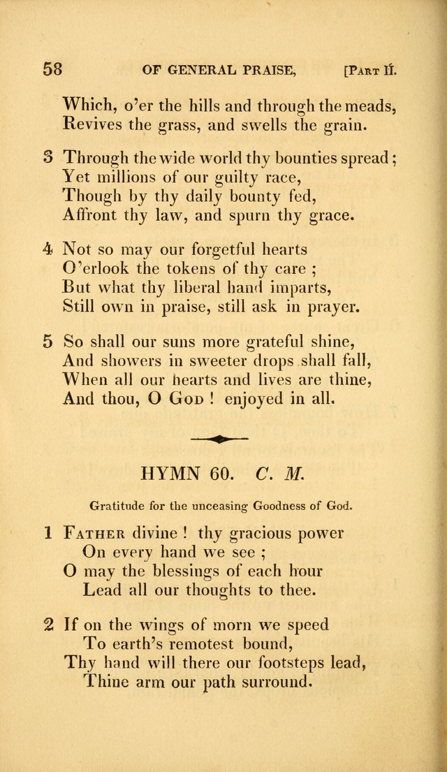 A Selection of Hymns and Psalms: for social and private worship (3rd ed. corr.) page 58