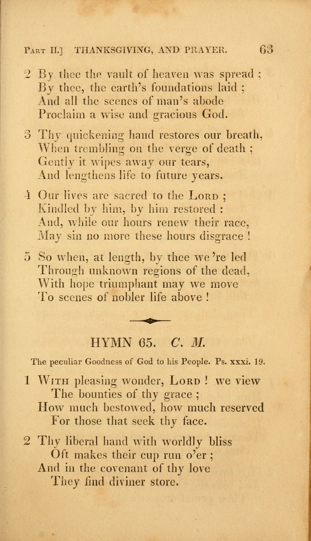 A Selection of Hymns and Psalms: for social and private worship (3rd ed. corr.) page 63