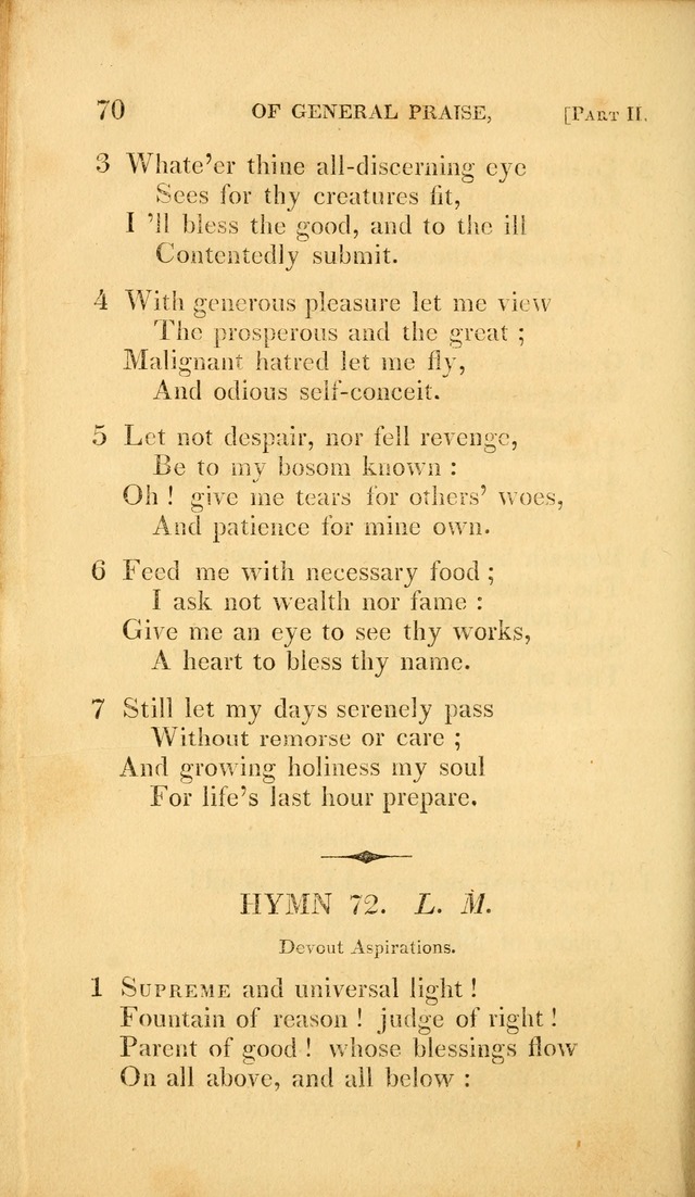 A Selection of Hymns and Psalms: for social and private worship (3rd ed. corr.) page 70