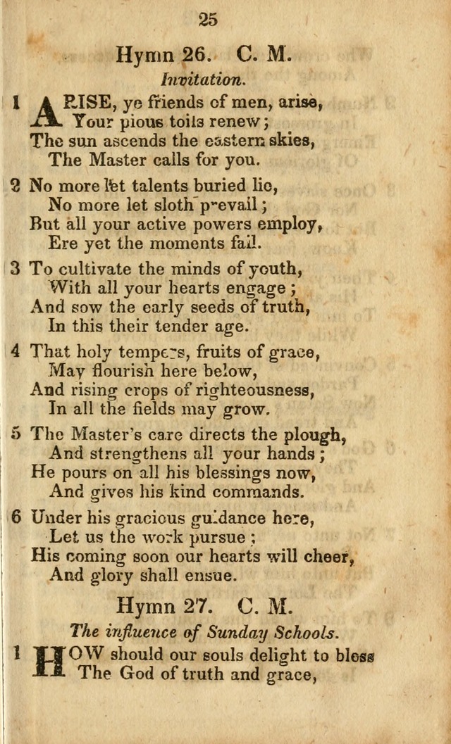 Selection of Hymns for the Sunday School Union of the Methodist Episcopal Church page 25