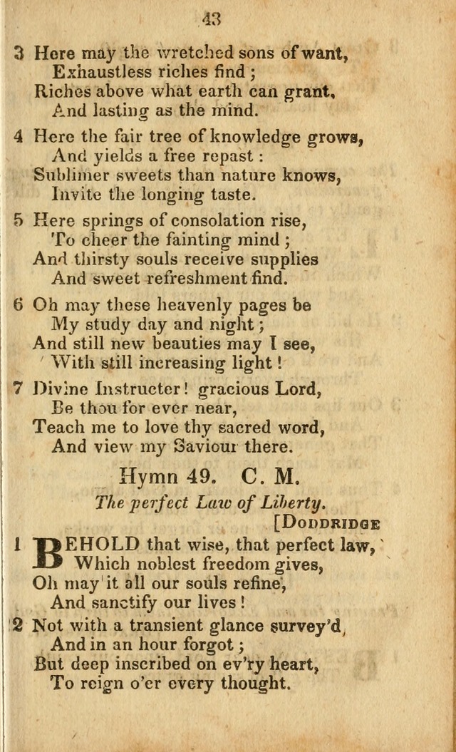 Selection of Hymns for the Sunday School Union of the Methodist Episcopal Church page 43