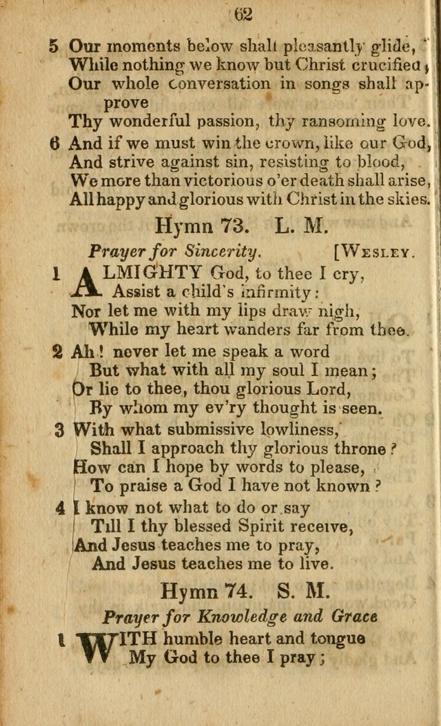 Selection of Hymns for the Sunday School Union of the Methodist Episcopal Church page 62