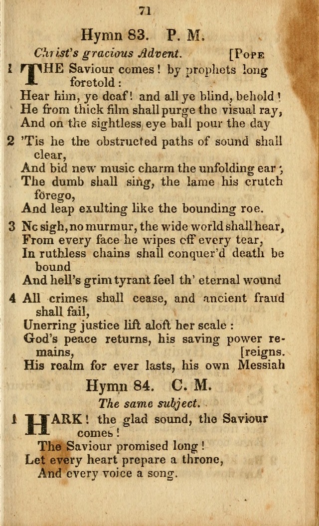 Selection of Hymns for the Sunday School Union of the Methodist Episcopal Church page 71