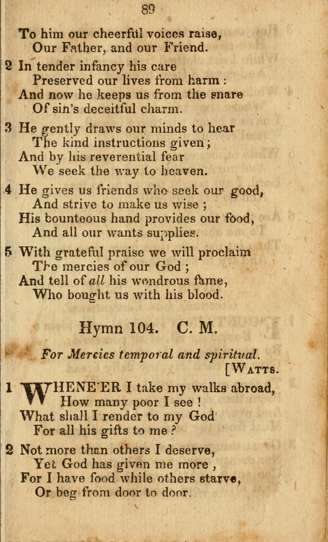 Selection of Hymns for the Sunday School Union of the Methodist Episcopal Church page 89
