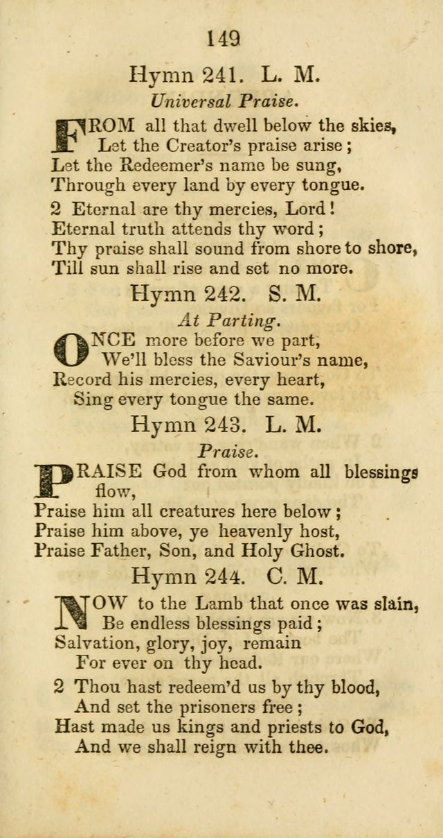 Selection of Hymns for the Sunday School Union of the Methodist Episcopal Church page 149