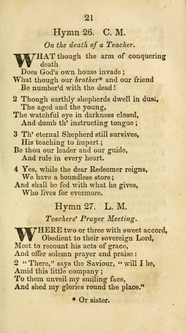 Selection of Hymns for the Sunday School Union of the Methodist Episcopal Church page 21