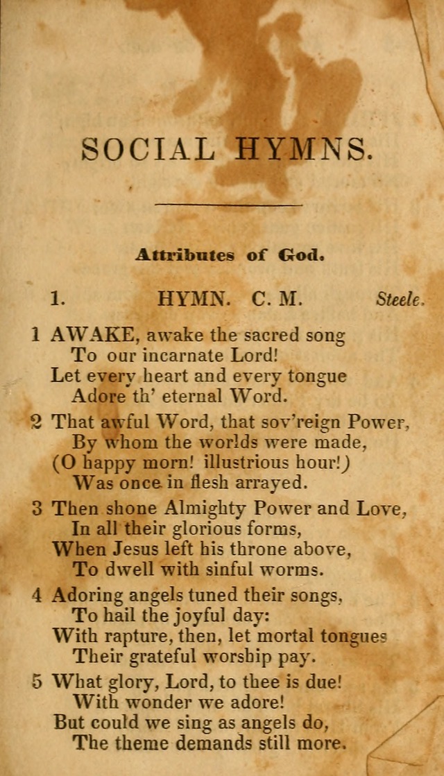 Social Hymns, and Spiritual Songs: adapted to private and public worship, selected from various authors page 7