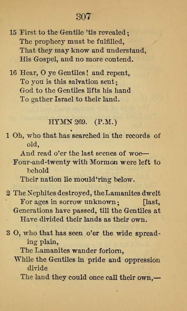 Sacred Hymns and Spiritual Songs, for the Church of Jesus Christ of Latter-Day Saints. (14th ed.) page 310