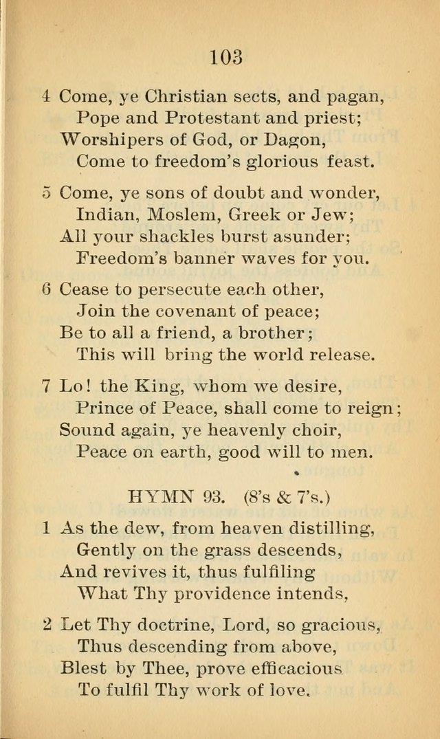 Sacred Hymns and Spiritual Songs for the Church of Jesus Christ of Latter-Day Saints (20th ed.) page 103