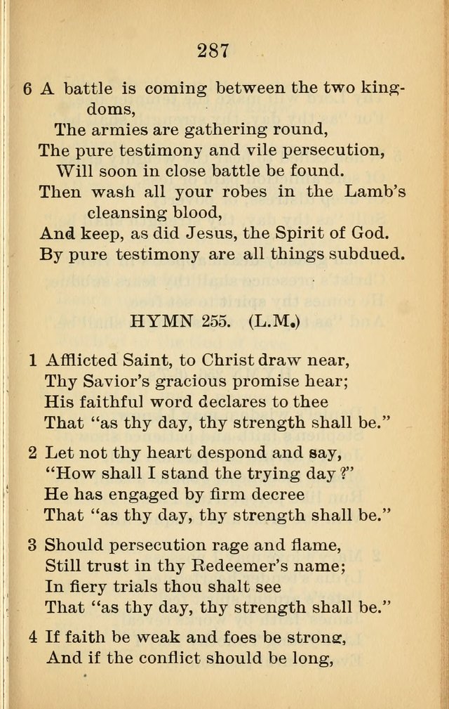 Sacred Hymns and Spiritual Songs for the Church of Jesus Christ of Latter-Day Saints (20th ed.) page 287