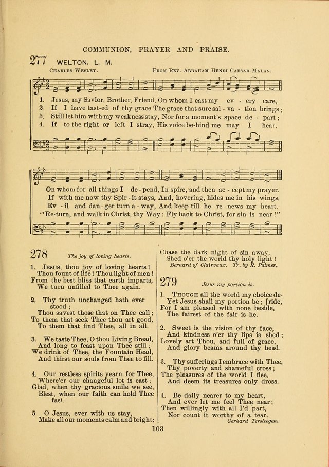 Sacred Hymns and Tunes: designed to be used by the Wesleyan Methodist Connection (or Church) of America page 103