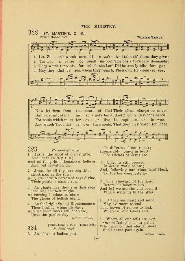 Sacred Hymns and Tunes: designed to be used by the Wesleyan Methodist Connection (or Church) of America page 120