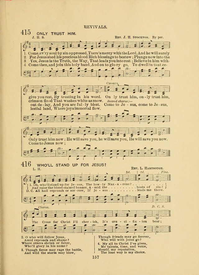 Sacred Hymns and Tunes: designed to be used by the Wesleyan Methodist Connection (or Church) of America page 157