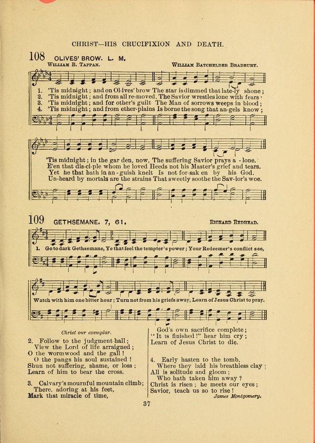 Sacred Hymns and Tunes: designed to be used by the Wesleyan Methodist Connection (or Church) of America page 37