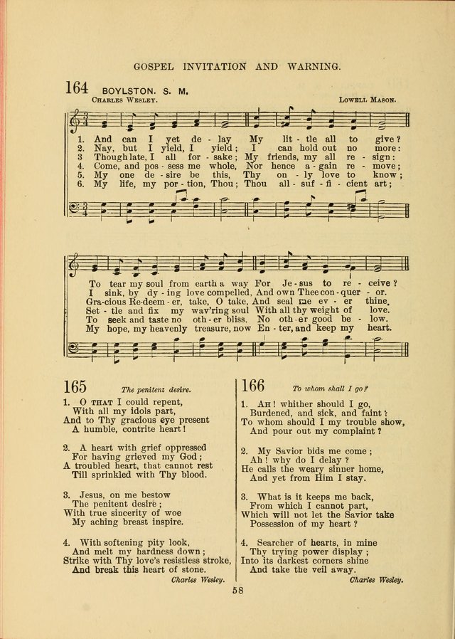 Sacred Hymns and Tunes: designed to be used by the Wesleyan Methodist Connection (or Church) of America page 58