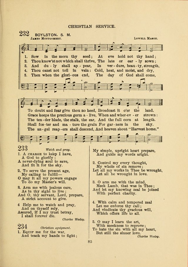 Sacred Hymns and Tunes: designed to be used by the Wesleyan Methodist Connection (or Church) of America page 85