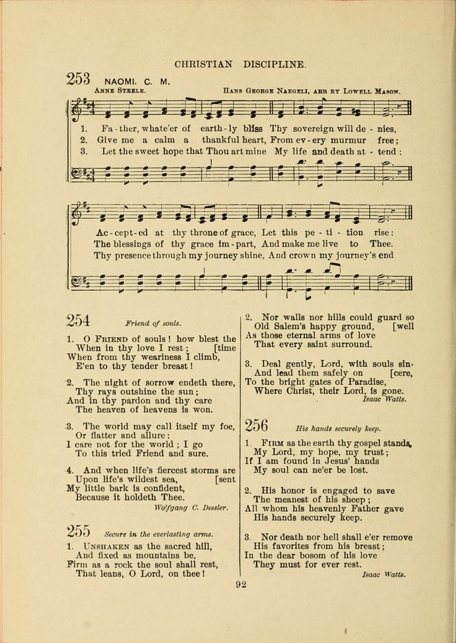 Sacred Hymns and Tunes: designed to be used by the Wesleyan Methodist Connection (or Church) of America page 92