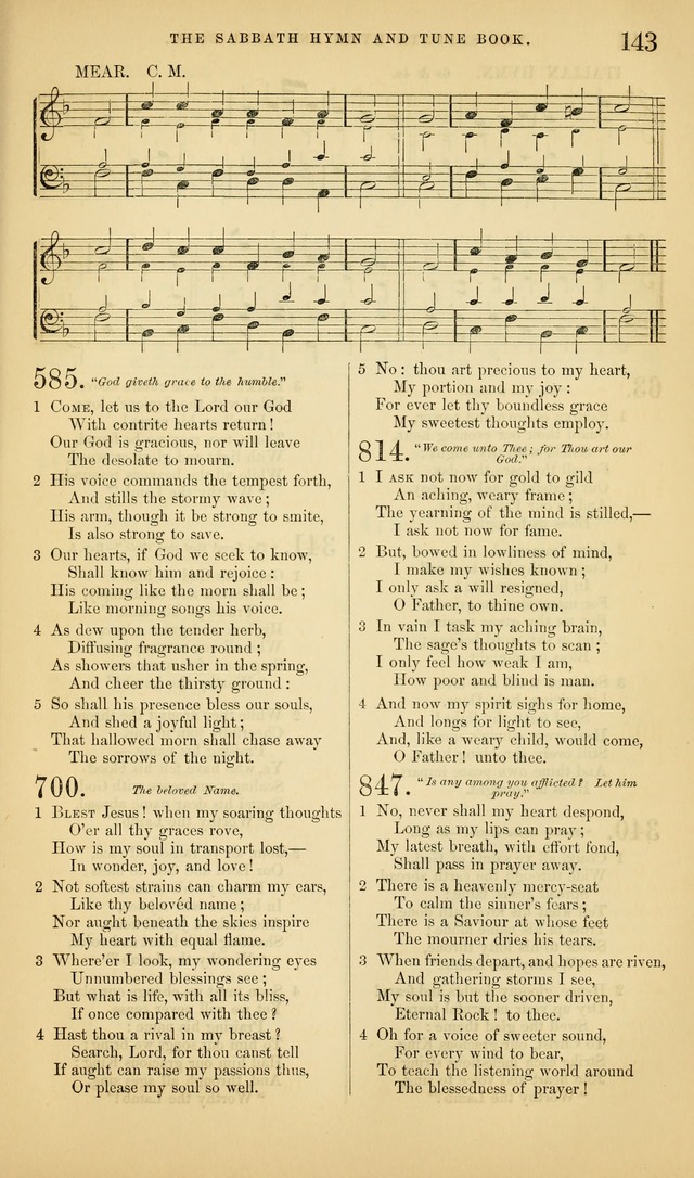 The Sabbath Hymn and Tune Book: for the service of song in the house of  the Lord page 145