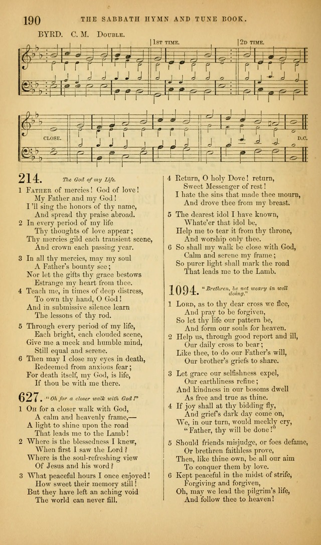 The Sabbath Hymn and Tune Book: for the service of song in the house of  the Lord page 192