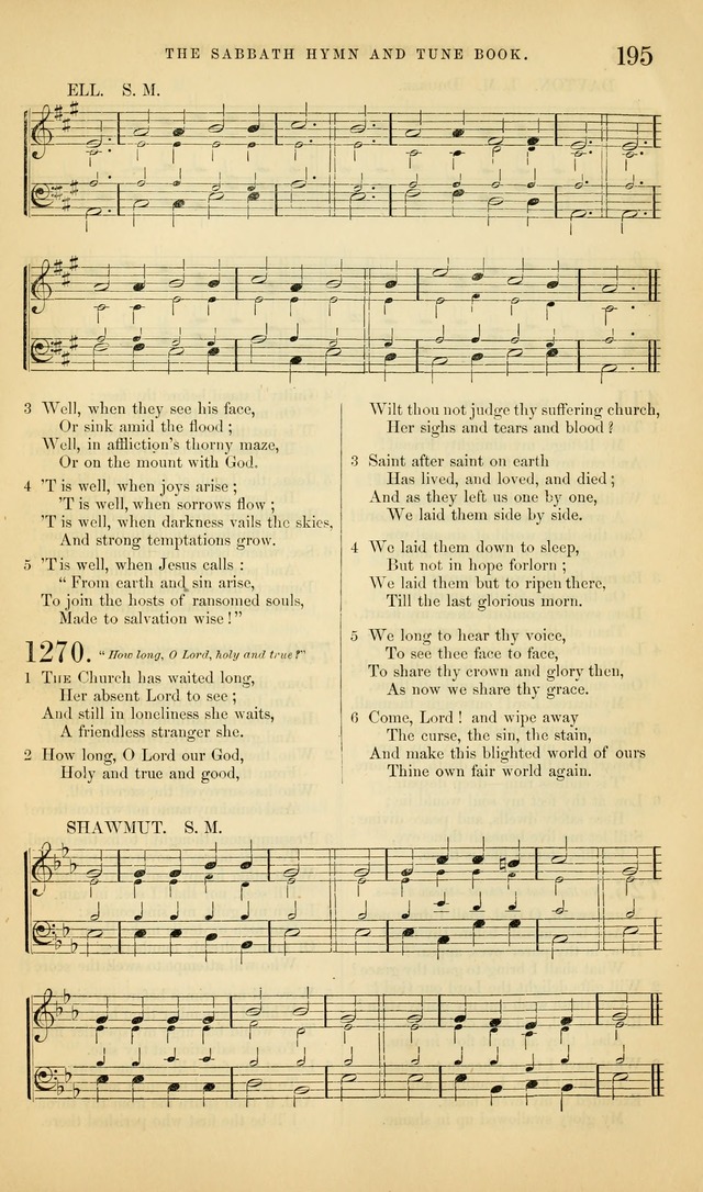 The Sabbath Hymn and Tune Book: for the service of song in the house of  the Lord page 197