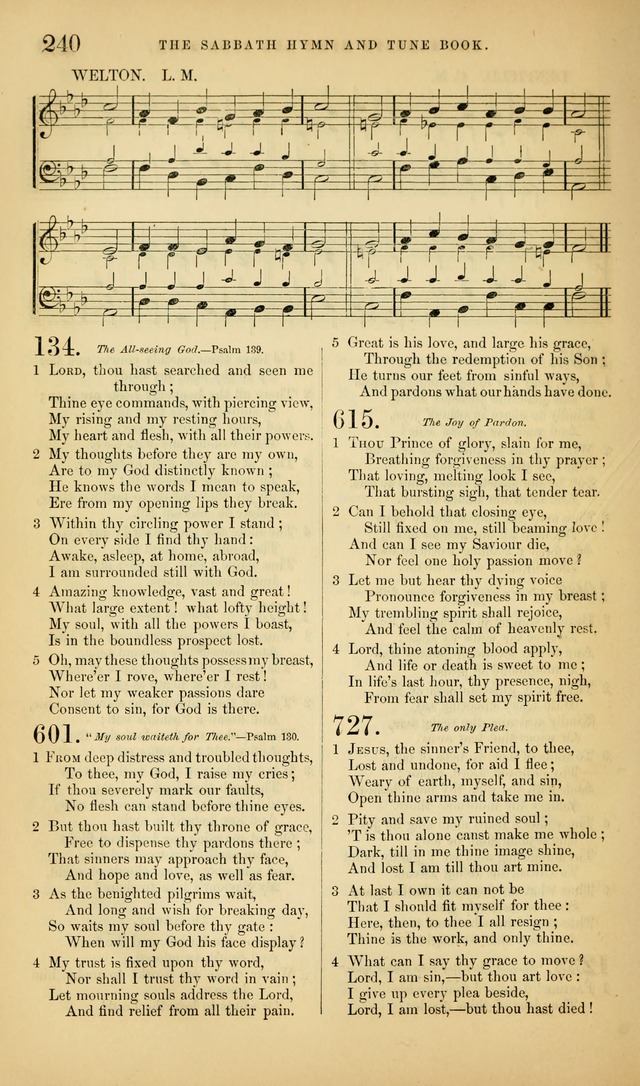 The Sabbath Hymn and Tune Book: for the service of song in the house of  the Lord page 242