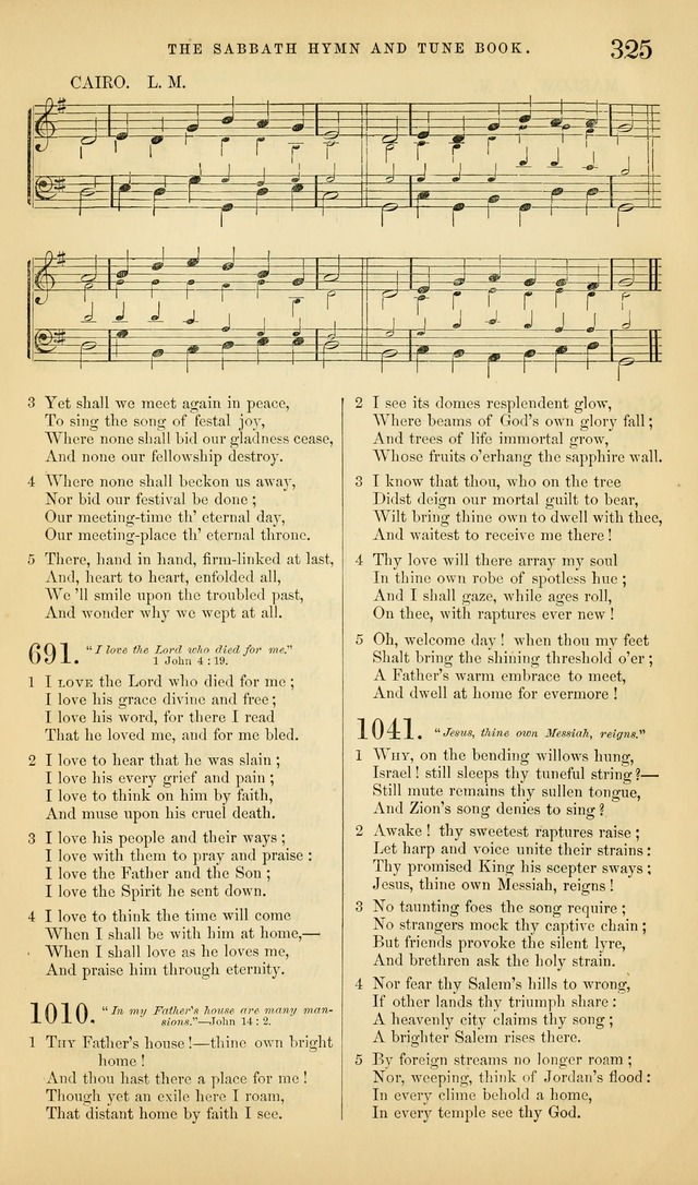 The Sabbath Hymn and Tune Book: for the service of song in the house of  the Lord page 327