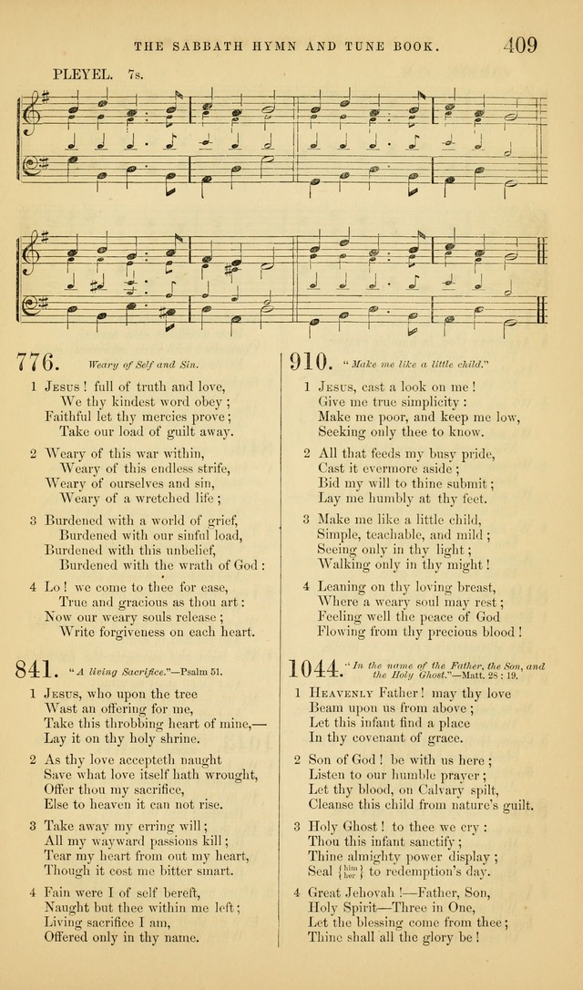 The Sabbath Hymn and Tune Book: for the service of song in the house of  the Lord page 411