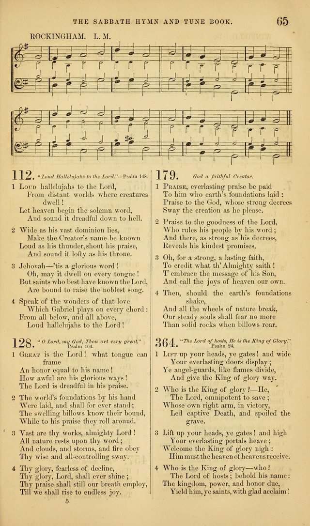 The Sabbath Hymn and Tune Book: for the service of song in the house of  the Lord page 67