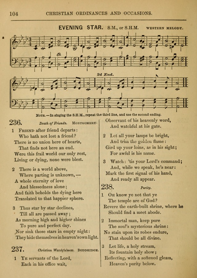 Social Hymns and Tunes, for the Conference and Prayer Meeting, and the Home with services and prayers page 100