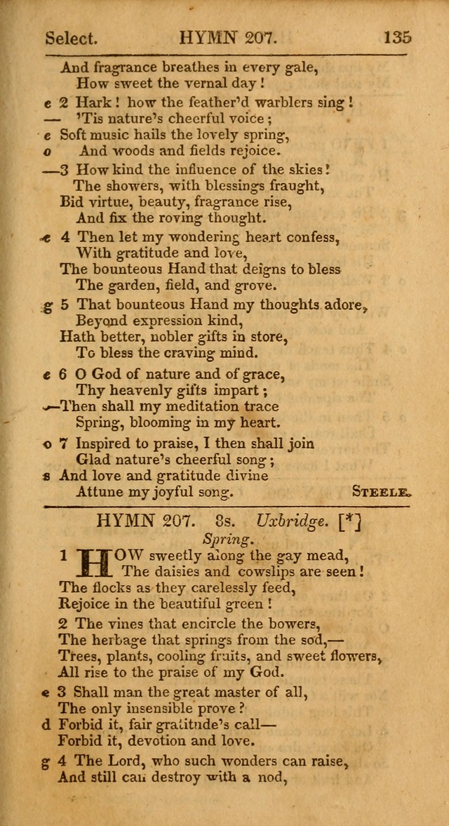 Select Hymns: the third part of Christian Psalmody; with directions for musical expression (Stereotype ed.) page 135