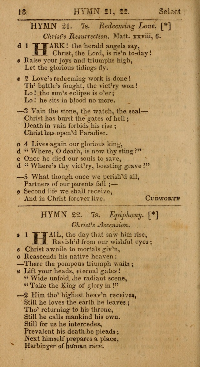 Select Hymns: the third part of Christian Psalmody; with directions for musical expression (Stereotype ed.) page 18