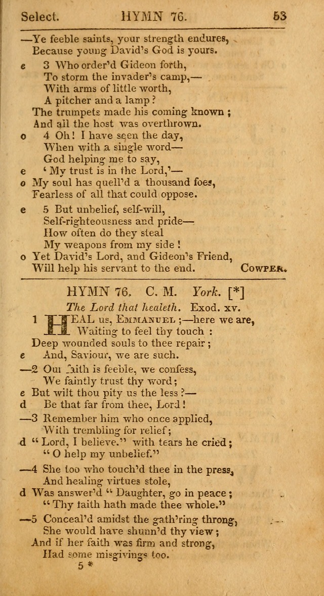 Select Hymns: the third part of Christian Psalmody; with directions for musical expression (Stereotype ed.) page 53