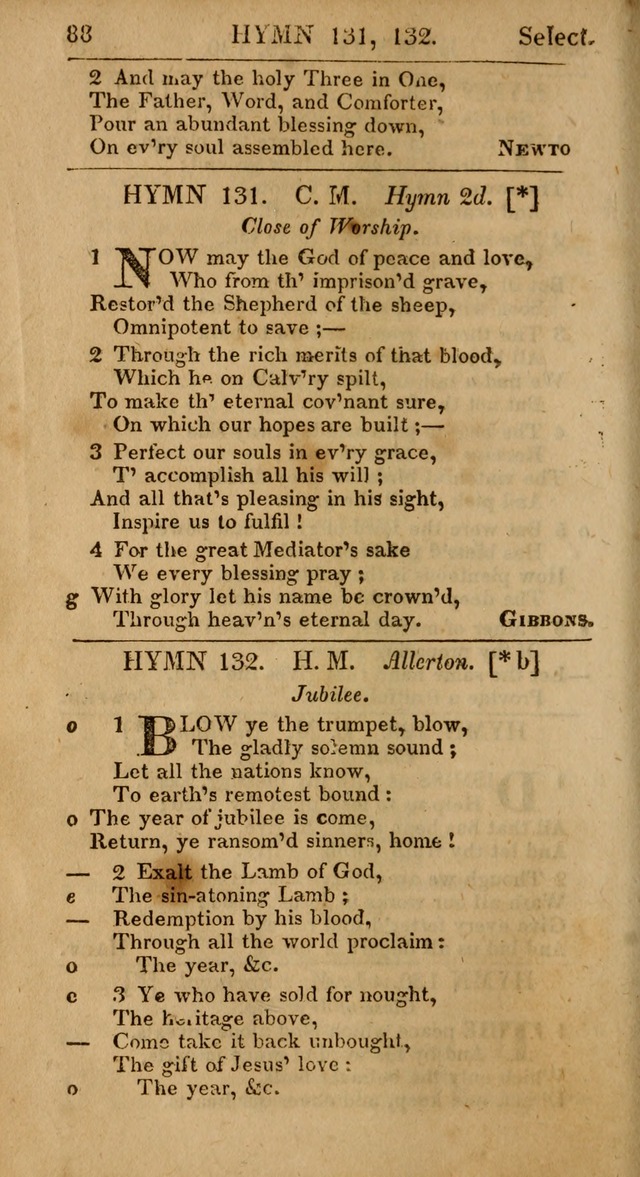 Select Hymns: the third part of Christian Psalmody; with directions for musical expression (Stereotype ed.) page 88