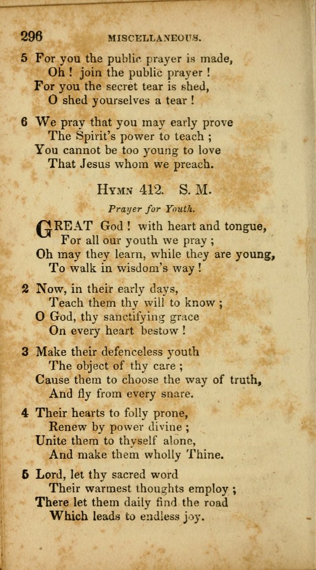 A Selection of Hymns for the Use of Social Religious Meetings and for Private Devotions. 7th ed. page 296