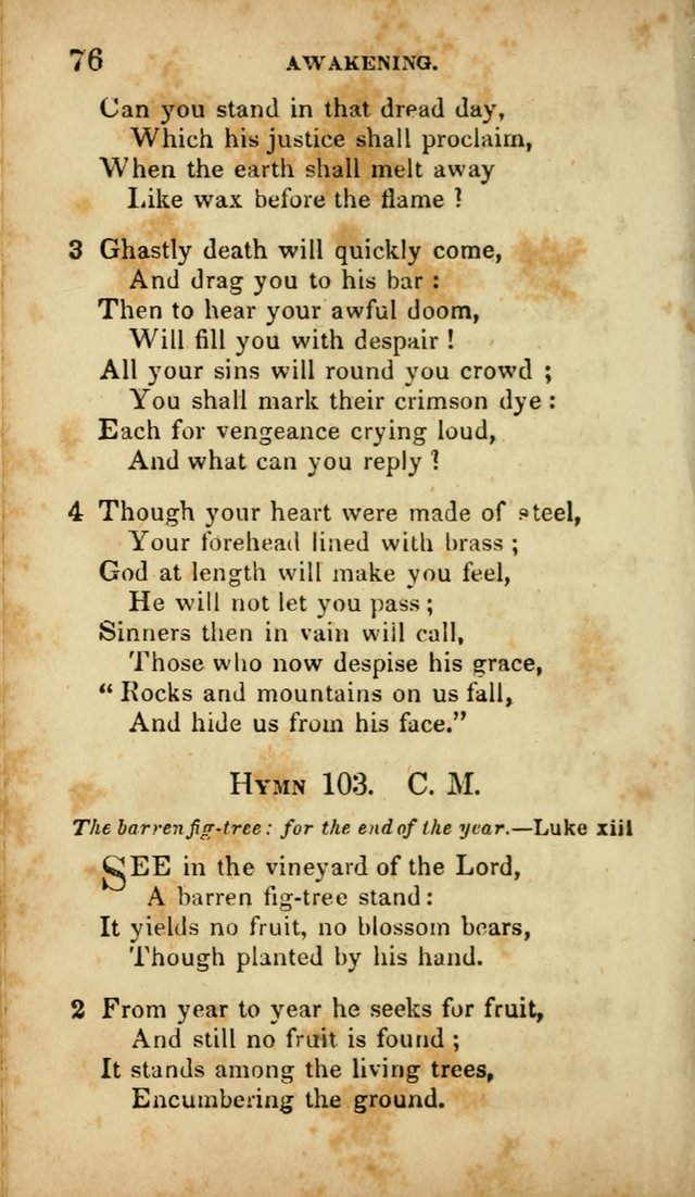A Selection of Hymns for the Use of Social Religious Meetings and for Private Devotions. 7th ed. page 76
