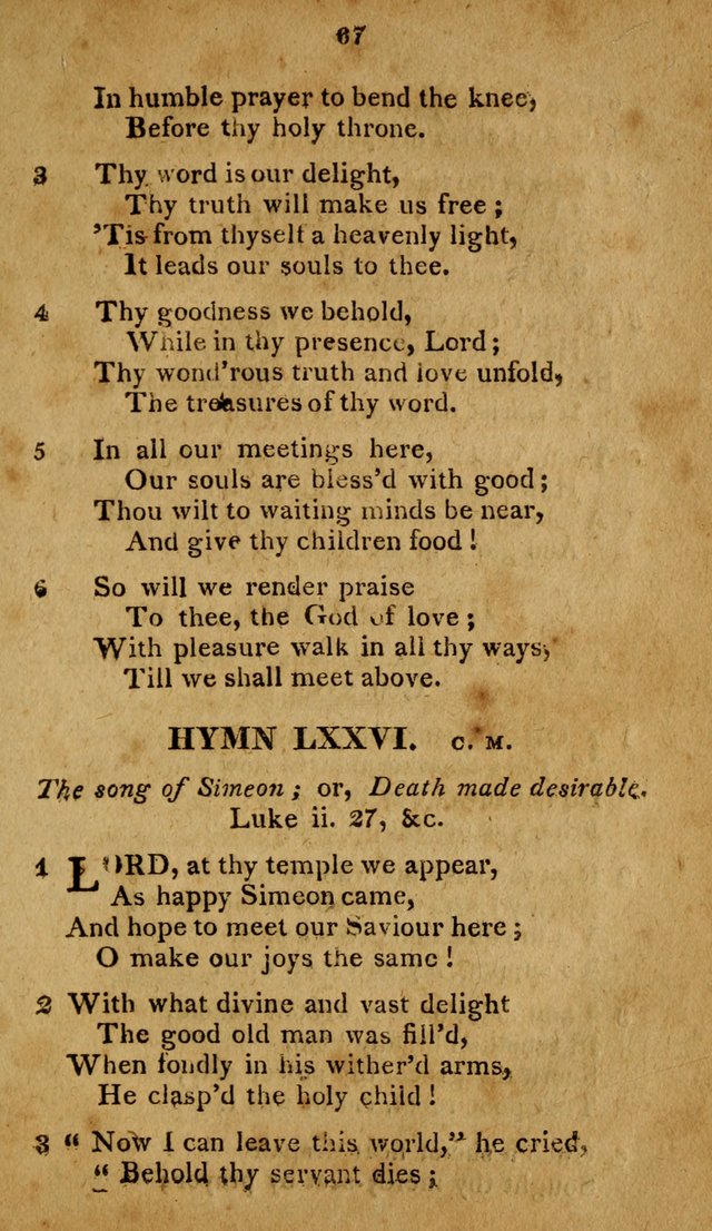 A Selection of Hymns, from Various Authors, Supplementary for the Use of Christians. 1st ed. page 72