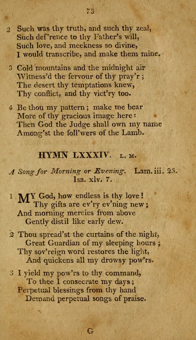 A Selection of Hymns, from Various Authors, Supplementary for the Use of Christians. 1st ed. page 78