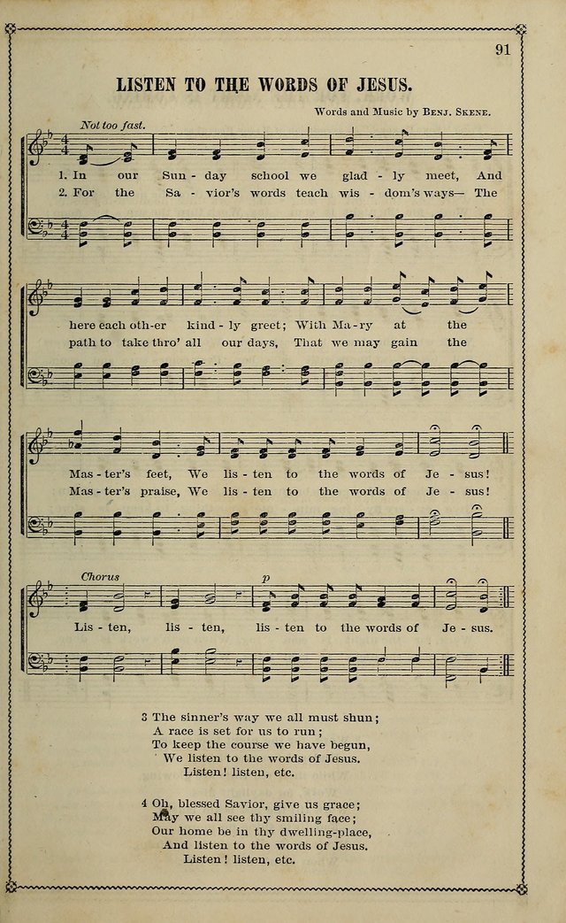 Sparkling Jewels for the Sunday School: a new collection of choice music page 91