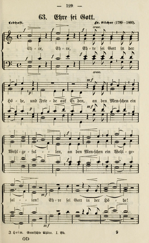 Sammlung Kirchlicher Lieder: für den Gemischten Chor. Liederbuch für Kirche, Schule und Haus page 129