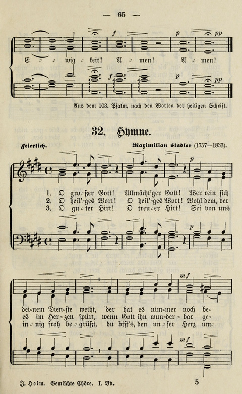 Sammlung Kirchlicher Lieder: für den Gemischten Chor. Liederbuch für Kirche, Schule und Haus page 65