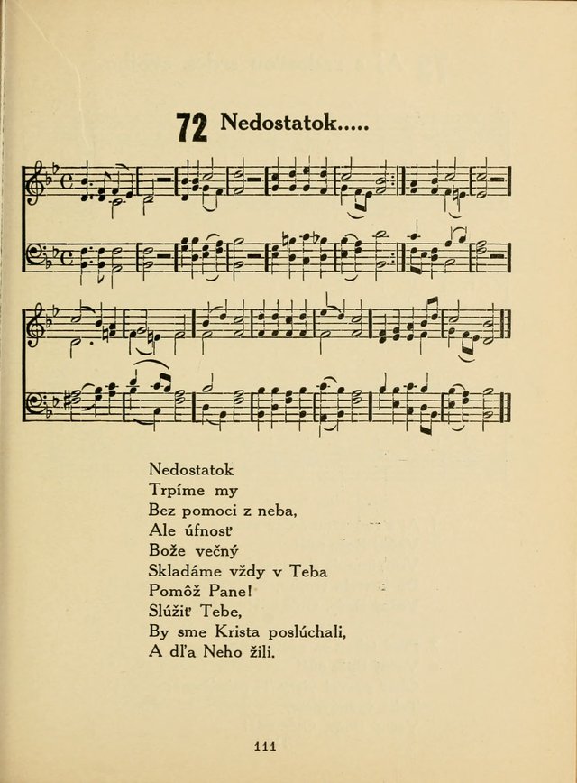 Slovensky Kalvinsky Spevnik page 111