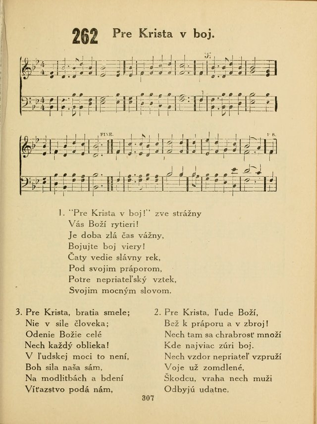 Slovensky Kalvinsky Spevnik page 307