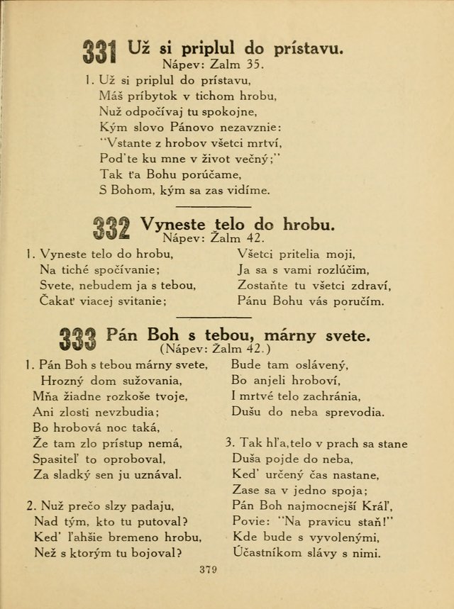 Slovensky Kalvinsky Spevnik page 379