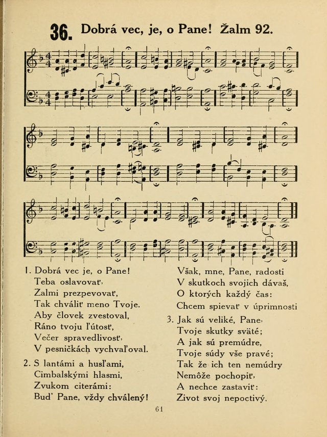 Slovensky Kalvinsky Spevnik page 61