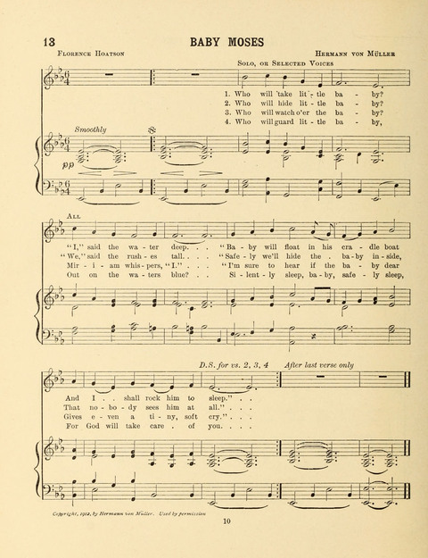Songs for Little People: for use in the Sunday-School, the Kindergarten and the Home page 10