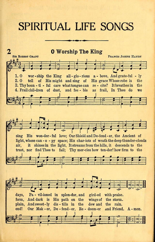 Spiritual Life Songs: of the Radio Church page 1