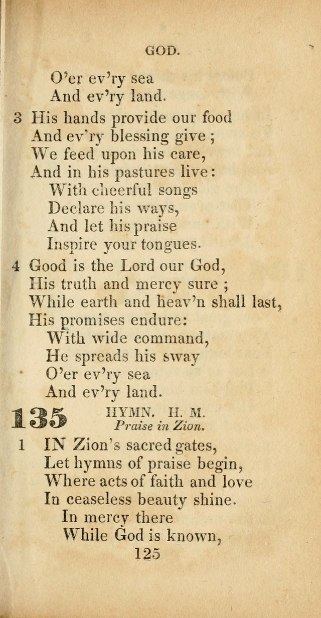 Sacred lyrics, or Select hymns: particularly adapted to revivals of religion, and intended as a supplement to Watts.  page 125